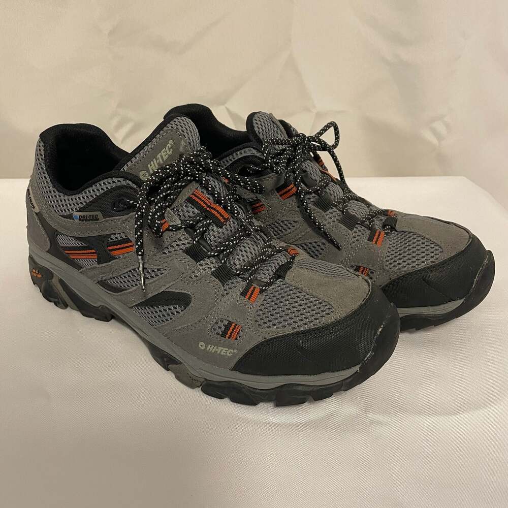 Hi-Tec Ozark Mid Waterproof Hiking Boots Men's Size 9 Grey Orange DRI-TEC‎